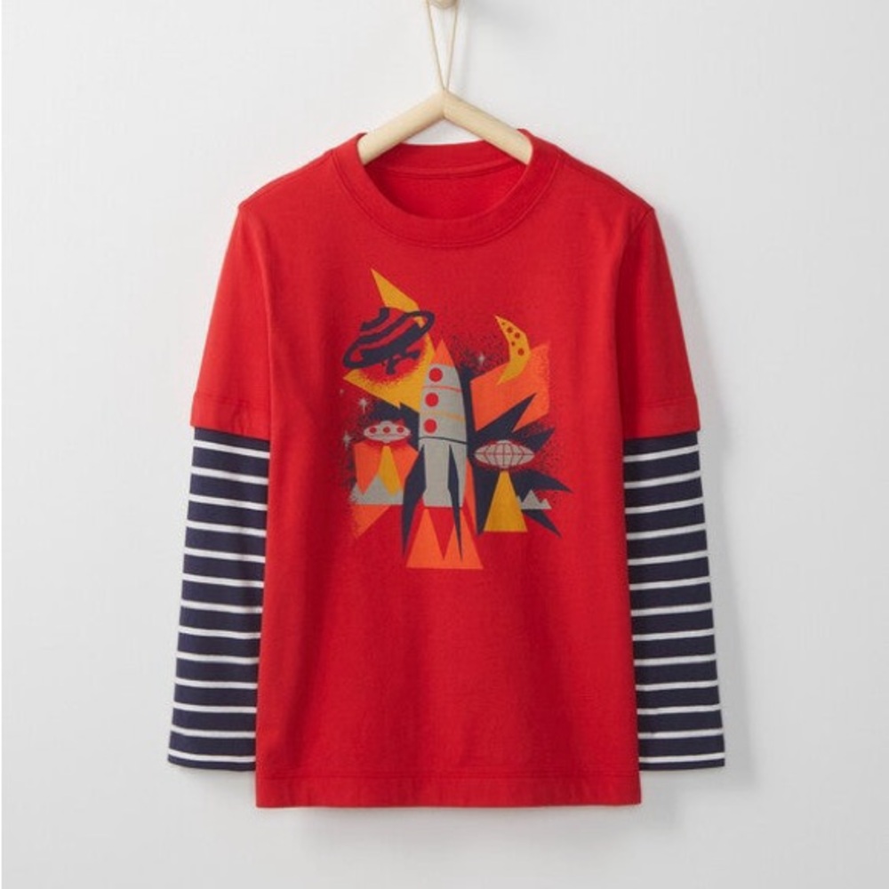 Hanna Andersson Red Rocket Long Sleeve Tee